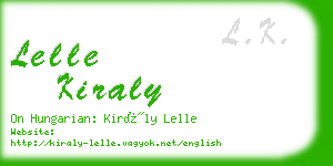 lelle kiraly business card